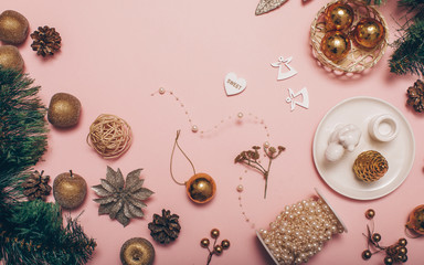 set of floral elements