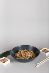 japanese national food, sushi on light background