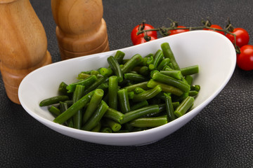 Green beans in the bowl