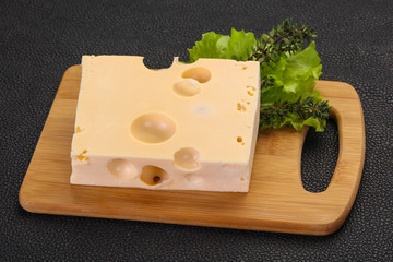Maasdam cheese brick