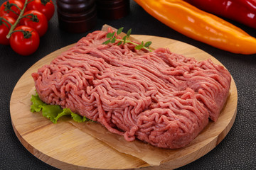 Raw turkey minced meat