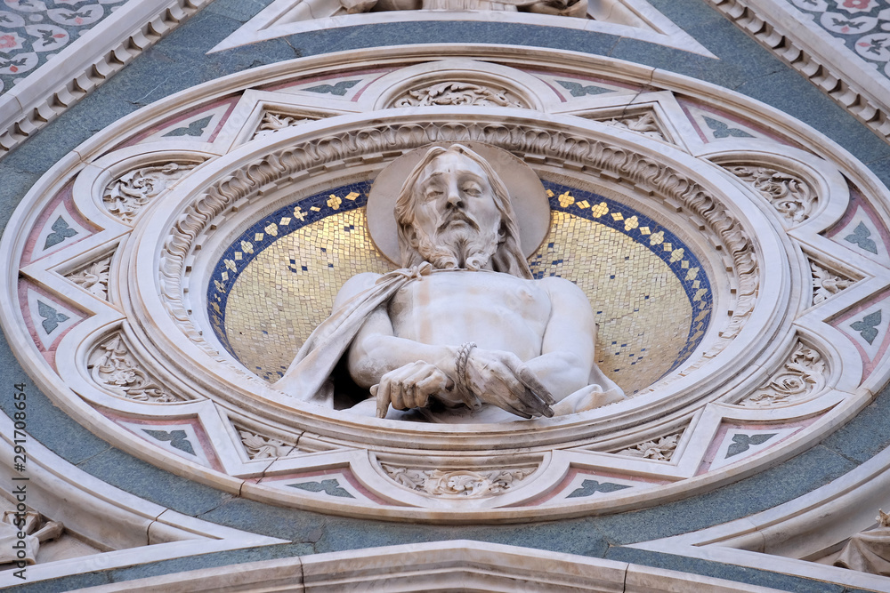 Wall mural christ bound, portal of cattedrale di santa maria del fiore (cathedral of saint mary of the flower),