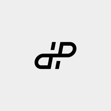 Letter DP PD DHP Logo Design Simple Vector