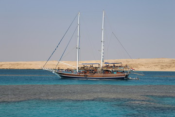 ship in the red sea