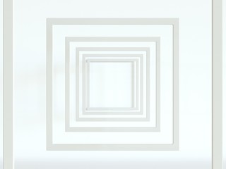 3d render. White frames on a white background. Simple abstract, minimal style. - 291709283