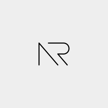 Letter NR AR R N Logo Design Simple Vector