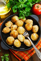 Dumplings in the frying pan