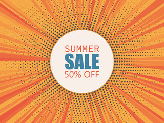 Summer sale banner. Abstract vector background