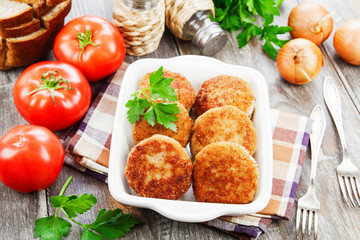 Burgers in the plate