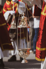 Censer in a procession, Holy Week