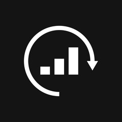 Analytics icon. Vector illustration style is flat iconic symbol