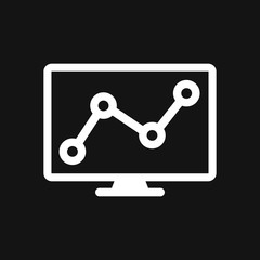 Analytics icon. Vector illustration style is flat iconic symbol