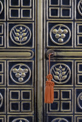 Detail of the door of tabernacle on the main altar in Saint Blaise church in Zagreb, Croatia