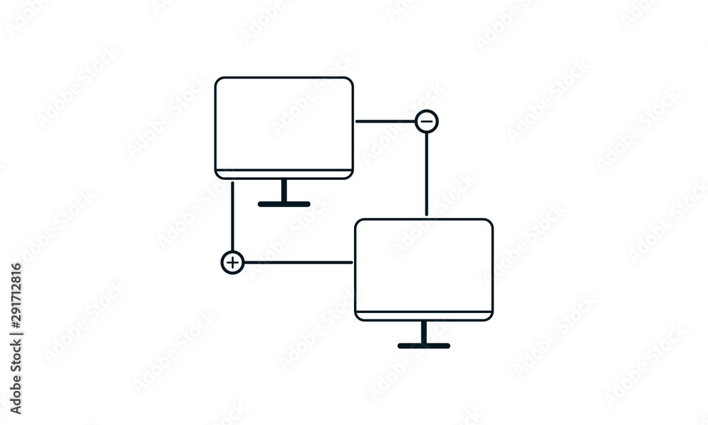 Aufkleber lan icon for networking and it infrastructure