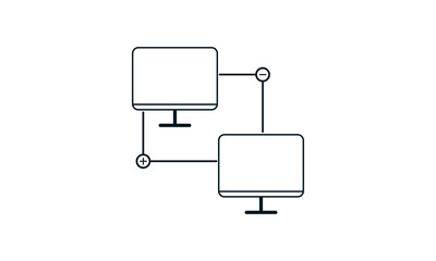 LAN icon for networking and IT infrastructure