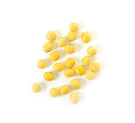 soybeans isolate on white background.