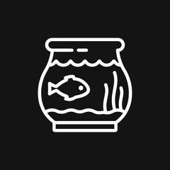 Aquarium fish vector icon. Flat aquarium fish icon for your design.