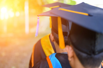 A young female student graduating from university