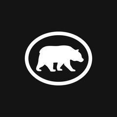 Bear icon. Vector concept illustration for design.