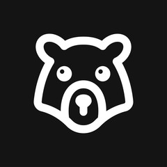 Bear icon. Vector concept illustration for design.