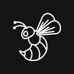 Honey bee icon. Farm animal sign. Graph symbol