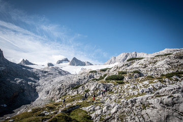 Fototapeta na wymiar Hiking in the Austria mountains