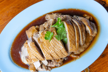 Chinese stewed duck in the gravy sauce delicious food of Thailand