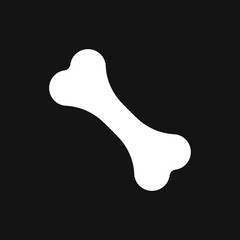 Fototapeta premium Bone flat icon. Single high quality symbol