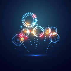 design fireworks template. Celebrate brochure or flyer.