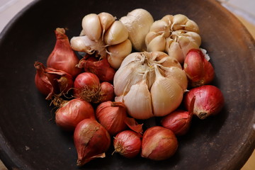 onions and garlic