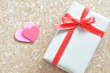gift box and heart symbol