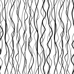 Seamless wavy doodle pattern.