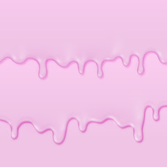 Realistic melting cream, vector illustration