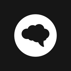 Brain vector icon. Simple illustration isolated on background