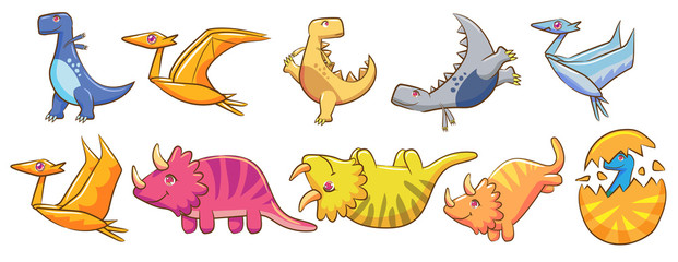 dinosaur vector set clipart design