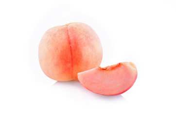Peach isolated on white background
