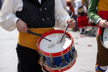 Man playing a drum
