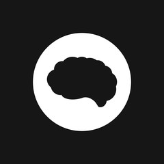 Brain vector icon. Simple illustration isolated on background