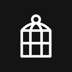 Bird cage icon for your design, logo. Vector illustration