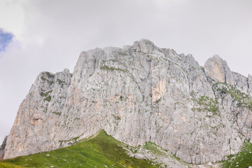Mountain peaks, gorges and slopes. Panorama mountain landscape.