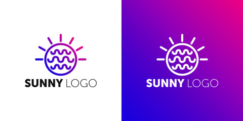 Stylized sun logo. abstract form. Vector design element of the summer SUN.