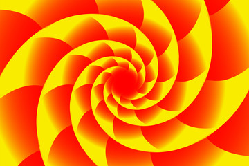 Infinite geometry fractal background of spiral jigsaw puzzle