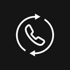 Call icon in trendy flat style isolated on background.