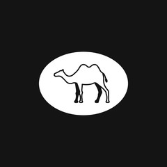 Camel icon. Vector symbol African animal for web and design.