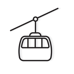 cable railway icon- vector illustration