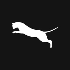 Cat icon. Logo design vector template Flat style.