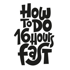 Fasting diet lettering