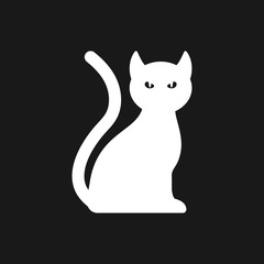 Cat icon. Logo design vector template Flat style.