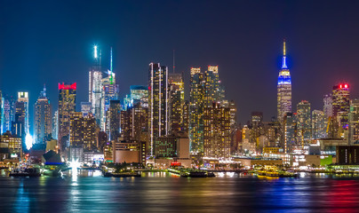 Fototapeta premium New York City Manhattan midtown buildings skyline