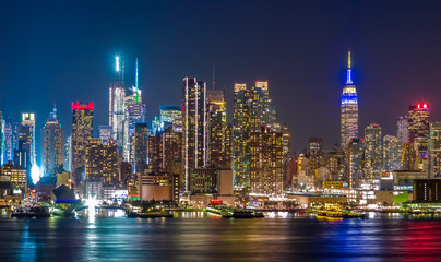 Fototapeta na wymiar New York City Manhattan midtown buildings skyline